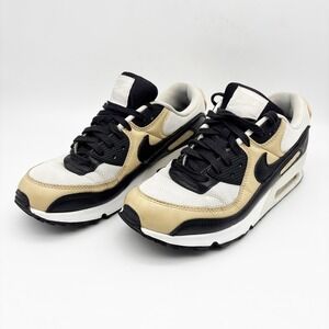 Nike Air Max 90 By You Custom Sneakers in Black, White & Tan Size 8.5